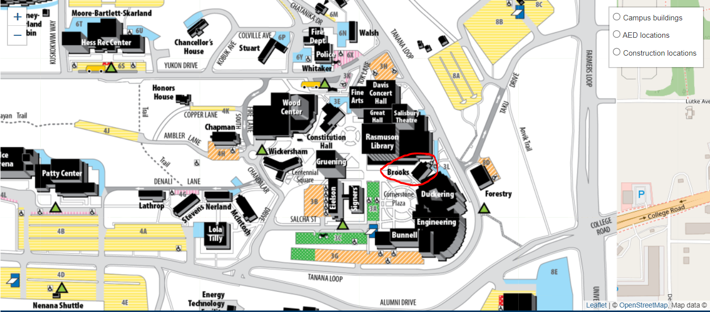 UAF campus map