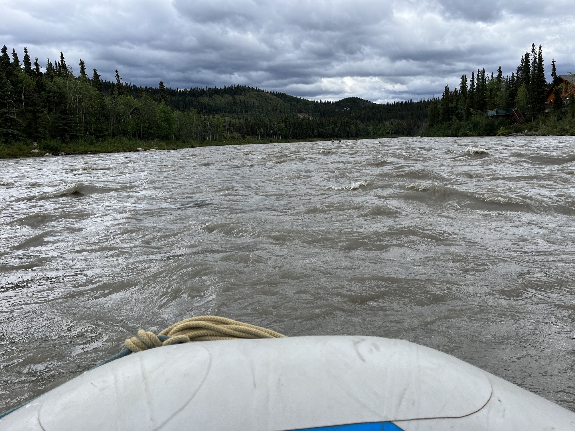View from front of raft Nenana Fall 2023